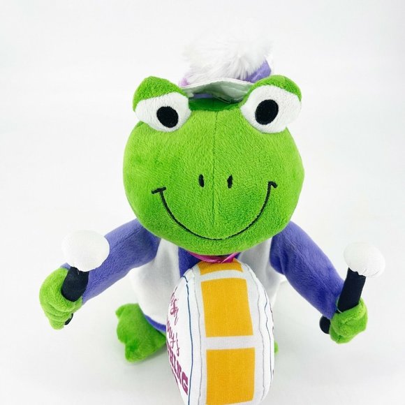 Gemmy FROG Easter Bunny Marching Band Animated Singing Plush Drummer Tested Work - Picture 5 of 12